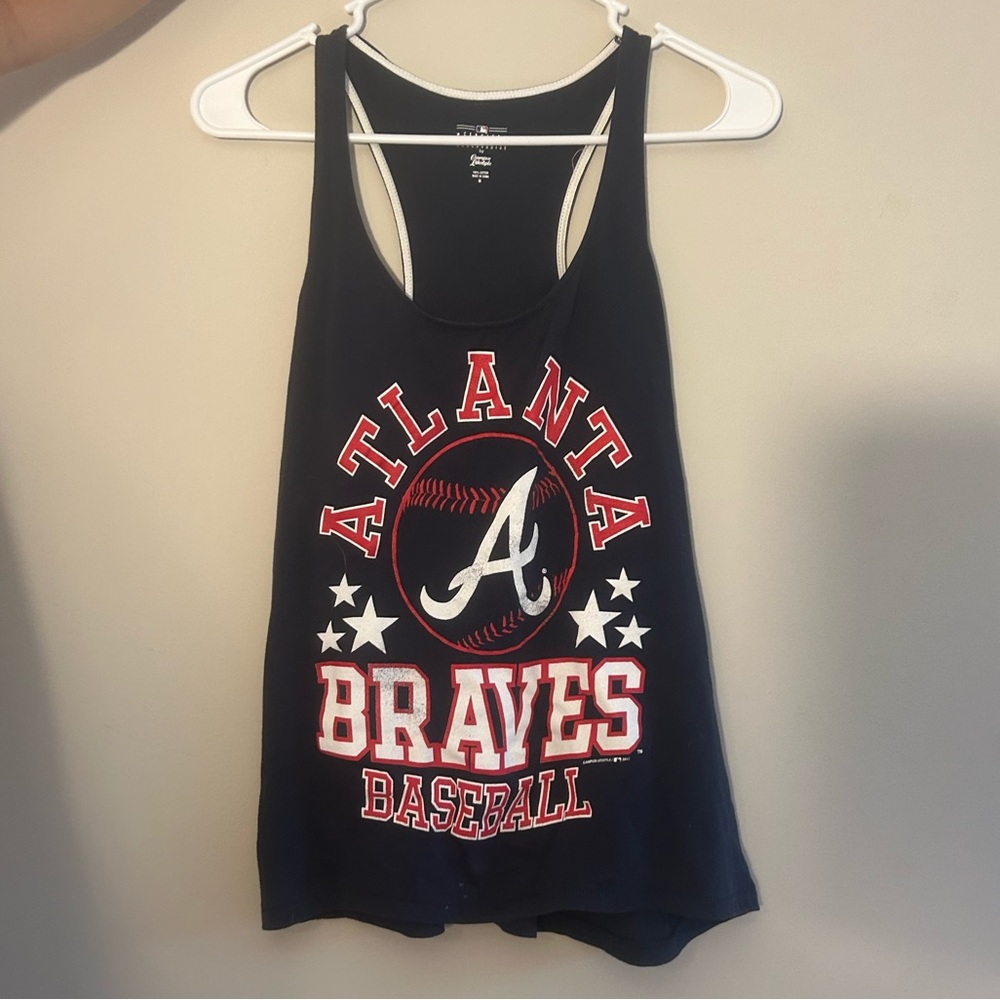 Navy Atlanta Braves Tank Top